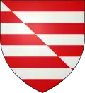 Barry of eight, per bend counterchanged