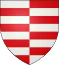 Barry of eight, per pale counterchanged