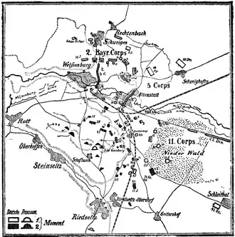 Map of Battle of Wissembourg