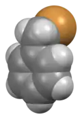 3D structure of the benzyl bromide molecule
