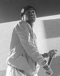 An image of Big Sean performing on stage.
