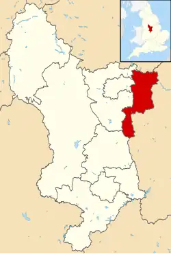 Shown within Derbyshire