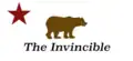 Digital reconstruction of the Bear Flag from Bradshaw's account. It was the biggest Bear Flag made during the revolt, measuring around 6 feet (1.8 m) wide and 13 feet (4 m) long[48]