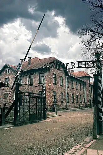 Image 13Entrance to Auschwitz I, part of the Auschwitz-Birkenau Memorial and Museum, a Holocaust museum on the site of the former Nazi concentration camps
