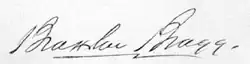 Cursive signature in ink