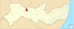 Location of Verdejante in Pernambuco