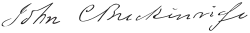 Cursive signature in ink