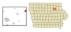 Location of Sumner, Iowa