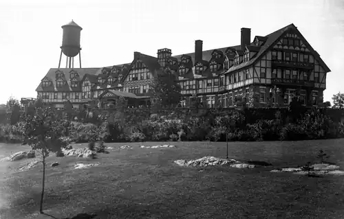 A large, long two-story building