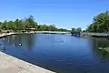 The millpond with the "Tridge" in view.