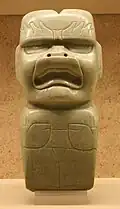 Kunz Axe; 1200-400 BCE; polished green quartz (aventurine); height: 29 cm, width: 13.5 cm; British Museum (London)[45]