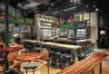 Interior of a Buffalo Wild Wings sports bar in Arden, North Carolina