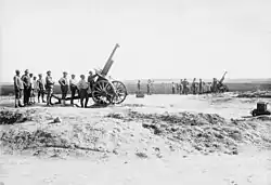 A FlaK L/35 battery in Palestine.