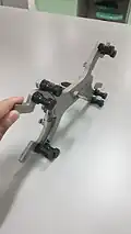 Side view of burette clamp
