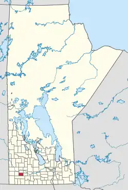 Location of the RM of Souris-Glenwood in Manitoba