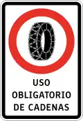RO-8 Snow chains mandatory