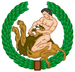 CNT emblem depicting Hercules wrestling the Nemean lion