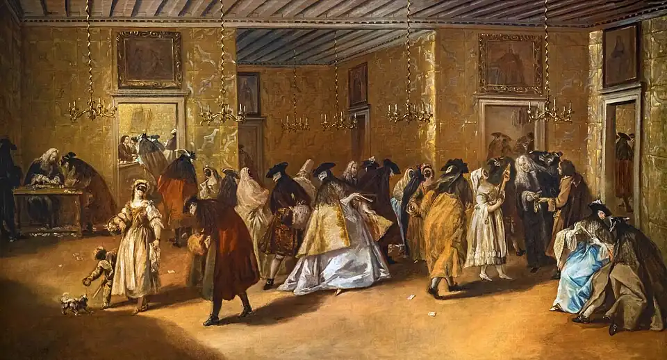Il Ridotto di palazzo Dandolo a San Moise by Francesco Guardi