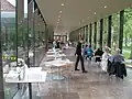 Cafe within extension interior
