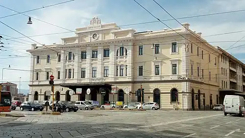 Exterior of the station building.