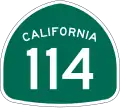 State Route 114 marker