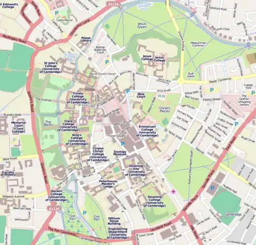 Anglia Ruskin University is located in Central Cambridge