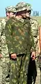 Yellow variant worn by Ukrainian soldier