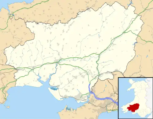 Newcastle Emlyn is located in Carmarthenshire