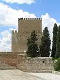 The homage tower as seen from the City Walls (east).