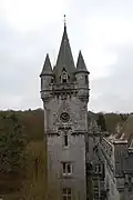 The 56-metre (184 ft) high clock tower