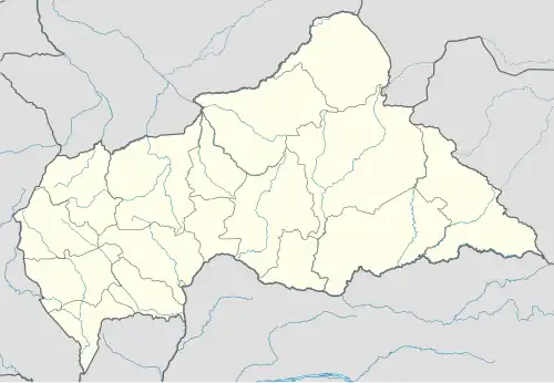 Map showing the location of Chinko