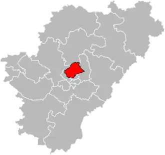 Situation of the canton of Gond-Pontouvre in the department of Charente