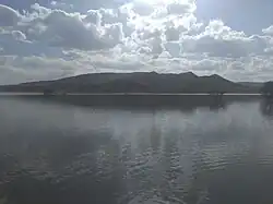 The image of the village of Chehl Amiran Cheng Almas disappearing under the water of Talwar Dam on 5 May 2018