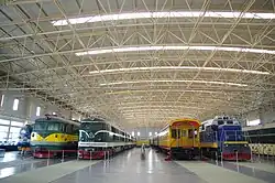 Panoramic view inside the museum