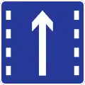Lane for proceed straight