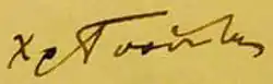 Flowing signature in the Greek alphabet