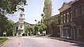 Church in end of Colonial Street, film set at Universal Studios, Hollywood.