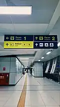 Wayfindings in station in March 2023