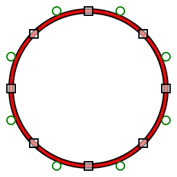 TrueType outlines use quadratic Bézier curves.
