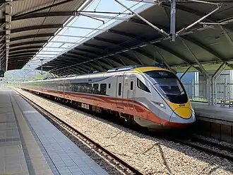 A KTM Class 93 (Platinum service) arriving at Kampar
