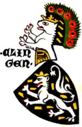 Coat of arms of the von Klingen in the Zürich armorial (c. 1340)