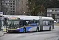 A newer low-floor articulated bus