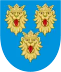 Coat of arms of Dalmatia with color pallet as depicted in Croatian coat of arms