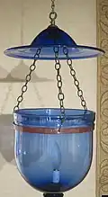 Indian cobalt blue lamp, 1930s