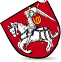 "Vytis" in the coat of arms Codex Bergshamar, circa 1440