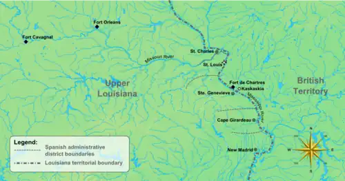 Image 34Map of early Missouri settlements and trading posts (from History of Missouri)