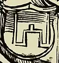 Columns of Gediminas, painted by John of Głogów in 1514.