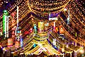 Lit up Commercial Street in Bangalore, India during Eid al-Fitr