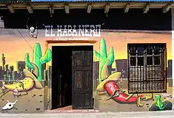 Desert themed mural