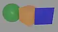 A simple rendered 3D scene
